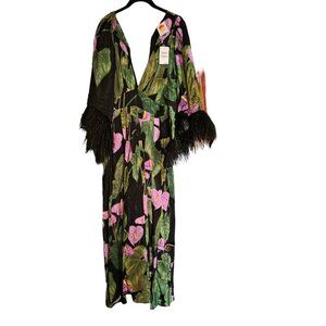 FARM Rio Anthurium Caftan XL